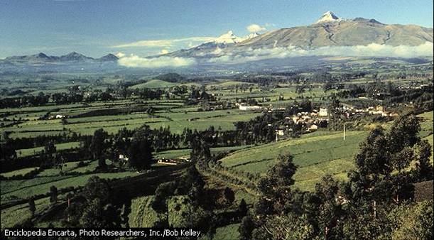 El fértil valle de Machachi, Ecuador